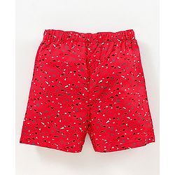 Babyhug Woven Boxers Multi Print Pack of 3 - Blue Red