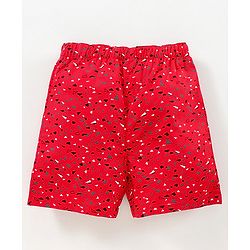 Babyhug Woven Boxers Multi Print Pack of 3 - Blue Red