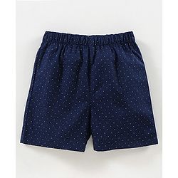 Babyhug Woven Boxers Multi Print Pack of 3 - Blue Red