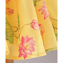 Babyhug Half Sleeves Top and Skirt Printed - Yellow - 18-24m Yellow
