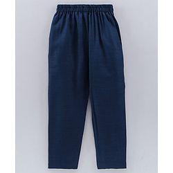 Babyhug Full Sleeves Cotton Kurta & Pyjama Set Printed - Navy Blue - 5-6Y Blue