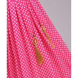 Babyhug Sleeveless Embroidered Lehenga Choli with Dupatta with Sequins - Pink