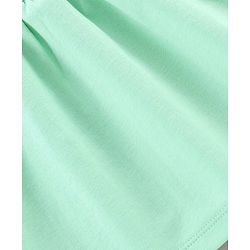 Babyhug 100% Cotton Singlet Sleeves Solid Frock With Bloomer - Mint