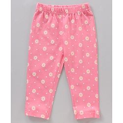 Babyhug Cotton Half Sleeves Pajama Set Text Printed - Pink Yellow