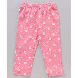 Babyhug Cotton Half Sleeves Pajama Set Text Printed - Pink Yellow