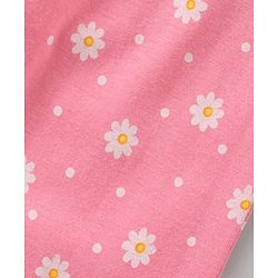 Babyhug Cotton Half Sleeves Pajama Set Text Printed - Pink Yellow