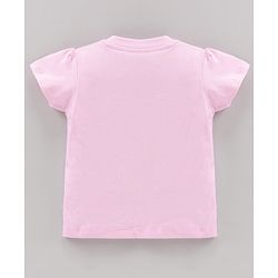 Babyhug Cotton Half Sleeves Pajama Set Text Printed - Pink White