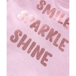 Babyhug Cotton Half Sleeves Pajama Set Text Printed - Pink White