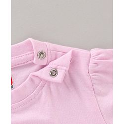 Babyhug Cotton Half Sleeves Pajama Set Text Printed - Pink White