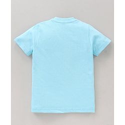 Babyhug Half Sleeves Pyjama Set Checks & Text Print- Blue