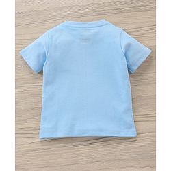 Babyhug Half Sleeves T-Shirt and Shorts Set Mickey Mouse Print- Blue White