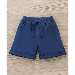 Babyhug Half Sleeves T-Shirt and Shorts Set Mickey Mouse Print- Blue Navy