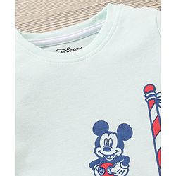 Babyhug Half Sleeves T-Shirt and Shorts Set Mickey Mouse Print- Blue Navy