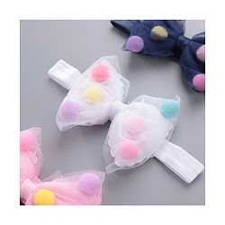 Babyhug Bow Appliquse Headbands Pack Of 3 - Blue, White & Pink