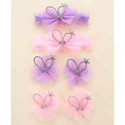 Babyhug Hair Accessories Combo Sets - Pink & Purple