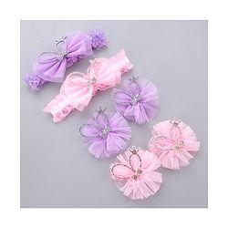 Babyhug Hair Accessories Combo Sets - Pink & Purple