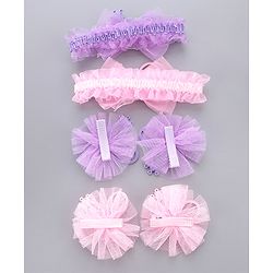 Babyhug Hair Accessories Combo Sets - Pink & Purple