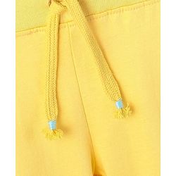 Babyhug Full Length Loungepants Side Stripes Print - Yellow