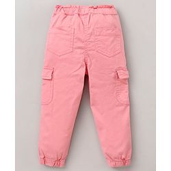 Babyhug Woven Full Length Trousers - Pink