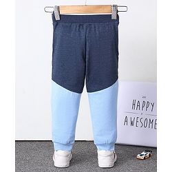 Babyhug Full Length Lounge Pant Text Print - Blue