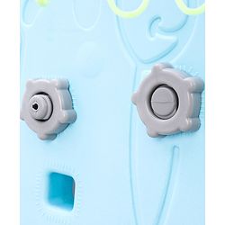 Babyhug 2 in 1 Giraffe Slide with Basket Ball Hoop - Blue and Grey