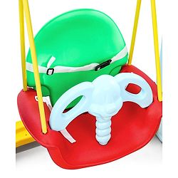 Babyhug 3 in 1 Swing and Slide with Basket Ball Hoop - Blue & Yellow