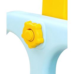 Babyhug 3 in 1 Swing and Slide with Basket Ball Hoop - Blue & Yellow