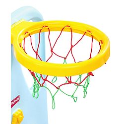 Babyhug 3 in 1 Swing and Slide with Basket Ball Hoop - Blue & Yellow