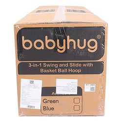 Babyhug 3 in 1 Swing and Slide with Basket Ball Hoop - Blue & Yellow