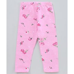 Babyhug Full Length Leggings Pack of 3 - Blue Pink Green