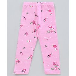 Babyhug Full Length Leggings Pack of 3 - Blue Pink Green
