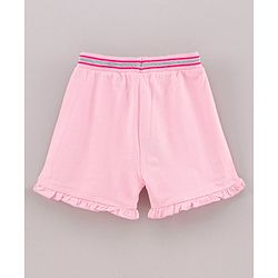 Babyhug Knit Shorts Star Print - Pink