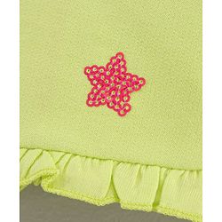 Babyhug Knit Shorts Star Print - Lemon Yellow