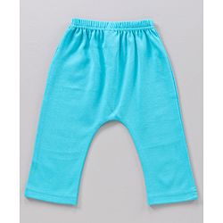 Babyhug Full Length Cotton Knit Diaper Leggings Striped And Unicorn Print Pack Of 3 - Blue White