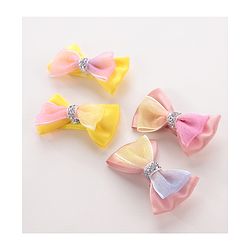 Babyhug Hair Bands With Alligator Hair Clips Pack of 6 - Yellow & Peach