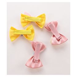 Babyhug Hair Bands With Alligator Hair Clips Pack of 6 - Yellow & Peach