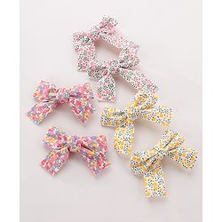 Babyhug Bow Hair Clips Pack of 6 - Multicolor