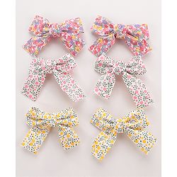 Babyhug Bow Hair Clips Pack of 6 - Multicolor