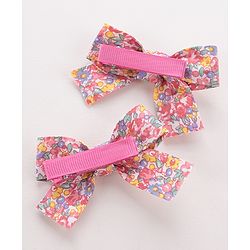 Babyhug Bow Hair Clips Pack of 6 - Multicolor