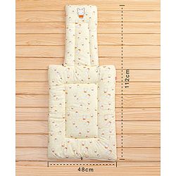 Babyhug Velour Sleeping Bag with Bunny Print - Yellow