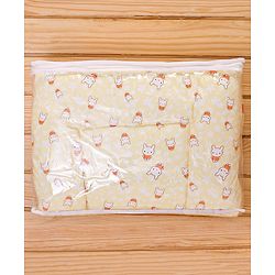 Babyhug Velour Sleeping Bag with Bunny Print - Yellow