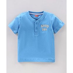 Babyhug Half Sleeves Cotton T-shirts Printed Pack of 2 - Blue Red