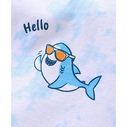 Babyhug Half Sleeves Striped T-Shirts Shark Print Pack of 3 - Multicolor