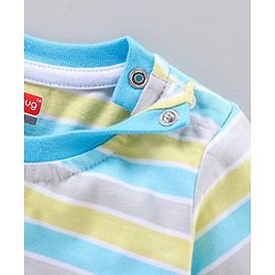 Babyhug Half Sleeves Striped T-Shirts Shark Print Pack of 3 - Multicolor