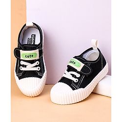 Cute Walk by Babyhug Casual Shoes with Patch - Black