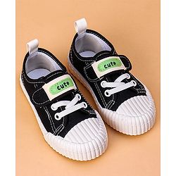 Cute Walk by Babyhug Casual Shoes with Patch - Black