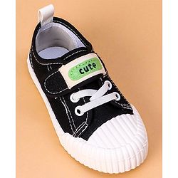 Cute Walk by Babyhug Casual Shoes with Patch - Black