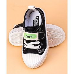 Cute Walk by Babyhug Casual Shoes with Patch - Black
