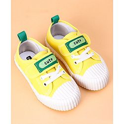 Cute Walk by Babyhug Casual Shoes with Patch - Yellow