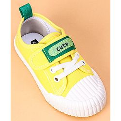 Cute Walk by Babyhug Casual Shoes with Patch - Yellow